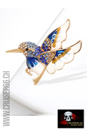 Brosche Kolibri Royal Blau Weiss Gold Rockabilly Retro Vintage Swing Cruiser66 Party Hochzeit Mode Boutique Trauzeugin Trauzeuge Brautfuehrer Braeutigam Brautfuehrerin Schweiz Oberbueren St-Gallen Wil Uzwil Frauenfeld Schaffhausen Konstanz Amriswil Winterthur Bischofszell Weinfelden Appenzell Herisau Rorschach Buchs Zuerich Waedenswil Oesterreich Vorarlberg Liechtenstein Vaduz Chur Vintage Fashion 50s 50-s-Style Rock-and-Roll Kleider Sommer Petticoats Swing Fest Night US-Car Meeting Ami-Treffen US-Car Amitreffen Szene Pinup Shop Blusen Top Petticoat Schuhe Bowling Shirt Leopard Polka Dot Cherry Kirschen Latzhosen Skirt Rock Banned Collectif Hearts and Roses Hell Bunny Six Popsoda Dolly Dotty King Queen Kerosin Lady Vintage Rumble 59 Unique Vintage Rusty Pistons Vivien of Holloway Grace In LA Rock Revival Miss Me