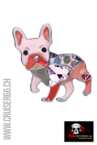 Französische Bulldogge Frenchie Hund Brosche Creme Black Brindle Hell Gestromt Red Tiger Reverse Merle Sable Tan Schoko Blue White Fawn Pied Schmuck Geschenk Mops Emaille Strass Rockabilly Retro Vintage Swing Cruiser66 Party Hochzeit Mode Boutique Trauzeugin Trauzeuge Brautfuehrer Braeutigam Brautfuehrerin Schweiz Oberbueren St-Gallen Wil Uzwil Frauenfeld Schaffhausen Konstanz Amriswil Winterthur Bischofszell Weinfelden Appenzell Herisau Rorschach Buchs Zuerich Waedenswil Oesterreich Vorarlberg Liechtenstein Vaduz Chur Vintage Fashion 50s 50-s-Style Rock-and-Roll Kleider Sommer Petticoats Swing Fest Night US-Car Meeting Ami-Treffen US-Car Amitreffen Szene Pinup Shop Blusen Top Petticoat Schuhe Bowling Shirt Leopard Polka Dot Cherry Kirschen Latzhosen Skirt Rock Banned Collectif Hearts and Roses Hell Bunny Six Popsoda Dolly Dotty King Queen Kerosin Lady Vintage Rumble 59 Unique Vintage Rusty Pistons Vivien of Holloway Grace In LA Rock Revival Miss Me