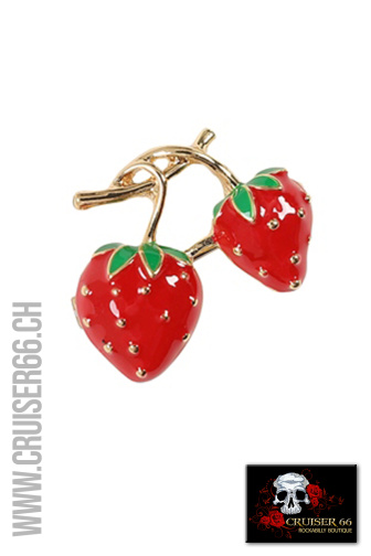 Brosche Erdbeeren Rockabilly Retro Vintage Swing Cruiser66 Party Hochzeit Mode Boutique Trauzeugin Trauzeuge Brautfuehrer Braeutigam Brautfuehrerin Schweiz Oberbueren St-Gallen Wil Uzwil Frauenfeld Schaffhausen Konstanz Amriswil Winterthur Bischofszell Weinfelden Appenzell Herisau Rorschach Buchs Zuerich Waedenswil Oesterreich Vorarlberg Liechtenstein Vaduz Chur Vintage Fashion 50s 50-s-Style Rock-and-Roll Kleider Sommer Petticoats Swing Fest Night US-Car Meeting Ami-Treffen US-Car Amitreffen Szene Pinup Shop Blusen Top Petticoat Schuhe Bowling Shirt Leopard Polka Dot Cherry Kirschen Latzhosen Skirt Rock