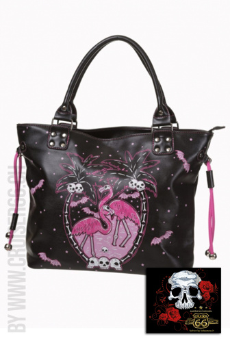 Rockabilly-Hand-tasche Shopper-Flamigos Scull-Tasche 
Pink-Hand-Tasche Black-Pink-Totenkopf-Tasche 
Cruiser-66-Party-Hochzeitskleider-Oberbueren-Schweiz